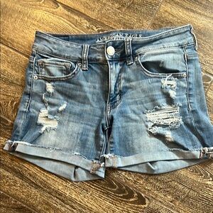 American Eagle Outfitters Womens Distressed Jean Shorts